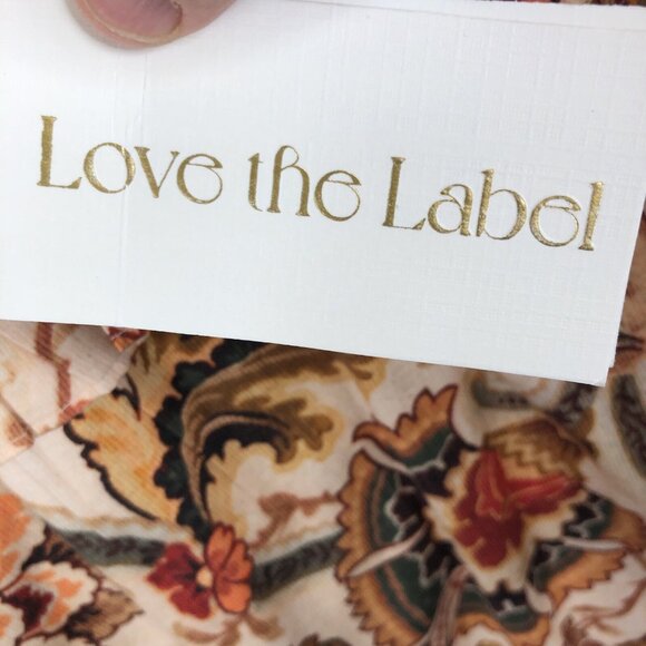 Love of the Label Anthropologie Top L  Orange Tan Fiona Floral Boho Feminine NEW - Picture 10 of 16